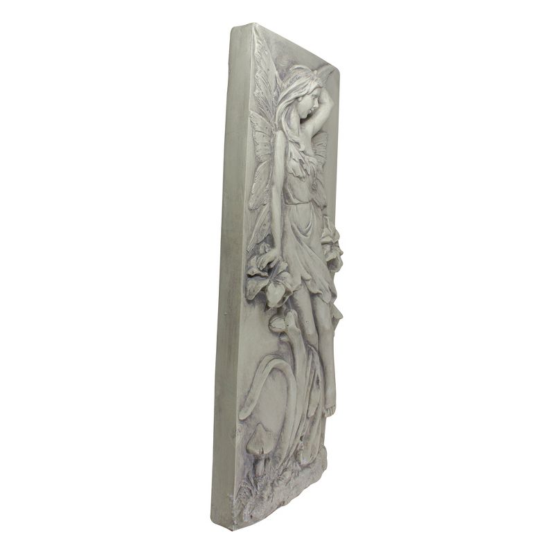 Northlight 31" Ivory Fairy and Lily Flower Wall Plaque, 2 of 5