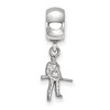 Black Bow Jewelry Sterling Silver West Virginia Mountaineers NCAA Bead Charm - 2 of 4