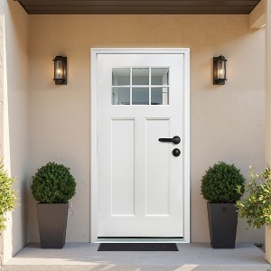 PexFix 36"x80" 6-Lite 2-Panel Fiberglass Composite Door White Left Hand Inswing Entrance Door Exterior Front Entry Doors With 4-9/16 Frame - 1 of 4