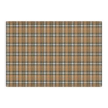 Little Arrow Design Co fall plaid brown olive Rug - Deny Designs