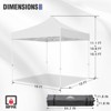EAGLE PEAK 10x10 Commercial Canopy, Pop Up Canopy with Reinforced Frame, Easy Setup for Vendor Events, Markets, and Tradeshows, White - 3 of 4