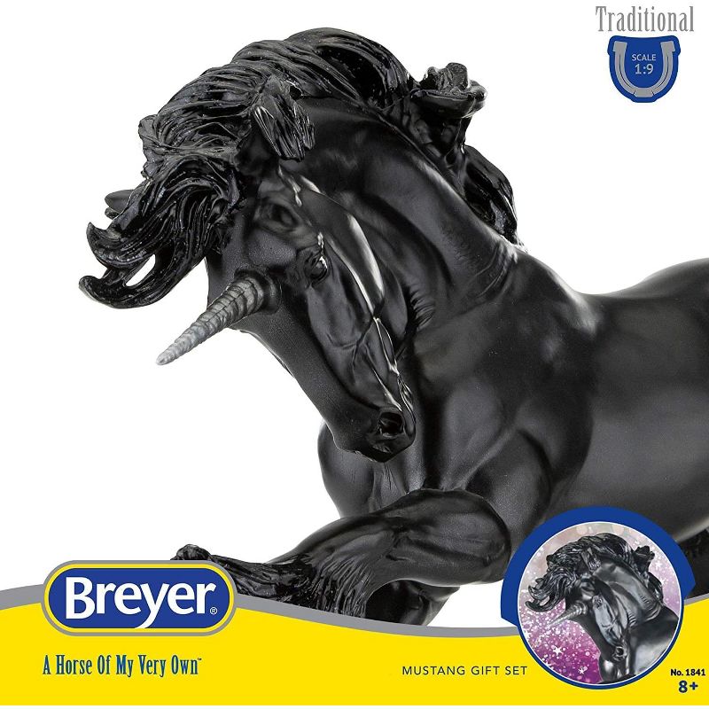 Breyer Animal Creations Breyer Traditional 1:9 Scale Model Horse | Obsidian Unicorn Stallion, 3 of 4