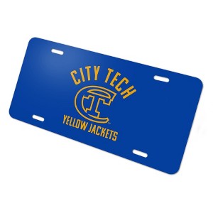 New York City College of Technology Yellow Jackets Logo Novelty Metal Vanity Tag License Plate - 1 of 4