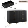 Fluted 6-Drawer Dresser for Bedroom – 54" Wide Modern Chest of Drawers with Deep Drawers - 2 of 4