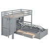 NicBex Twin Size Bunk Bed with Hydraulic Bed Wooden Bed Frame with Wardrobes, Drawers, Shelves, Ladder and Guardrail, No Box Spring Required - 4 of 4