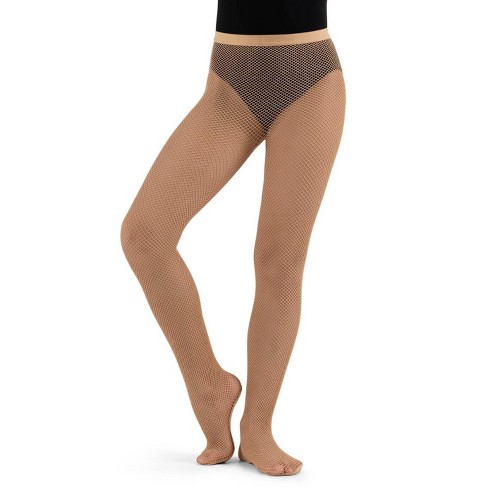 Capezio Caramel Professional Fishnet Seamless Tight - Girls Large