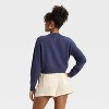 Women's Teddy Bear Flag Graphic Sweater - Navy - 2 of 3