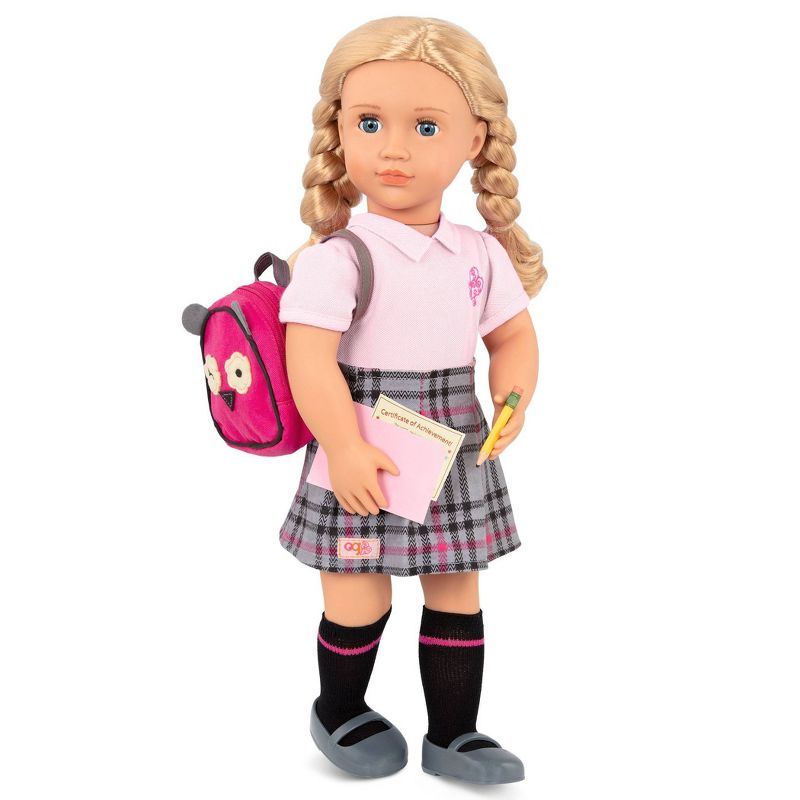 Our Generation Hally with Storybook &#38; Accessories 18&#34; Posable School Doll, 3 of 9