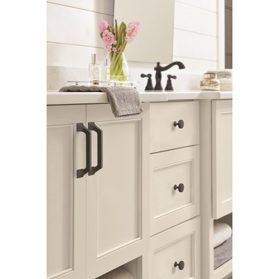 Matte Black 5-1/16 inch Modern Cabinet Pull with Mounting Hardware