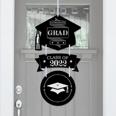 Big Dot of Happiness Graduation Cheers - Hanging Porch 2022 Graduation Party Outdoor Decorations - Front Door Decor - 3 Piece Sign