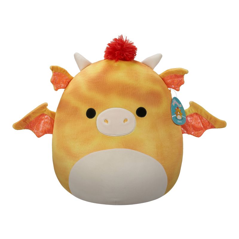 Squishmallows 16&#34; Dieric Yellow Textured Dragon with Red Hair Large Plush, 3 of 11