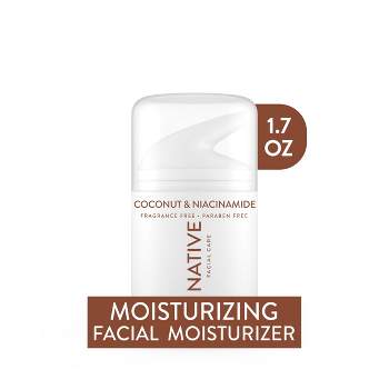 Native Moisturizing Facial Lotion with Niacinamide & Coconut Extract Fragrance Free Moisturizer- 1.7oz
