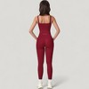 Anna-Kaci Active Women's High Waist Crossover Lounge Leggings with Full Length Slim Fit and Flattering Waistband - 4 of 4
