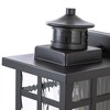 C Cattleya Matte Black Motion Sensing Dusk to Dawn Outdoor Wall Lantern Sconces with Water Glass(2-Pack) - 3 of 4
