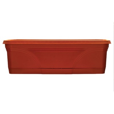 Terracotta Medallion 36" Rectangular Hanging Planter Duo