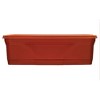 Southern Patio 36 Inch Rectangular Plastic Medallion Hanging Windowsill and Garden Box Planters with Drainage Holes, Terracotta (2 Pack) - image 2 of 4