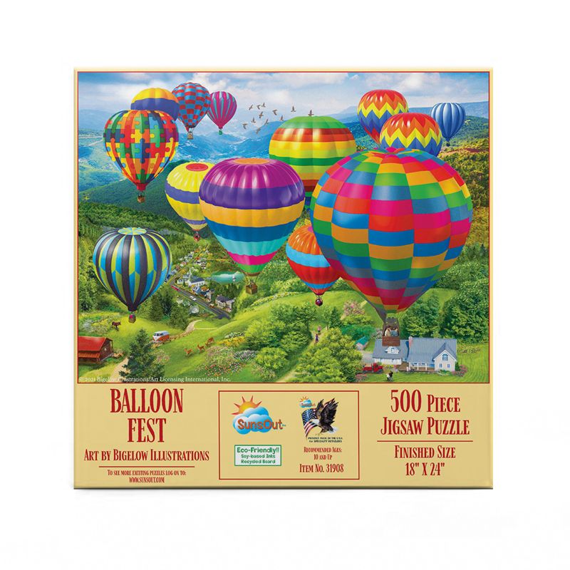 Sunsout Balloon Fest 500 pc   Jigsaw Puzzle 31908, 3 of 6