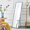 PAGED Rectangle Wall Mounted Full Length Mirror, Leaning Floor Full Body Mirror with Meatl Frame,Suitable for Bedroom - 4 of 4