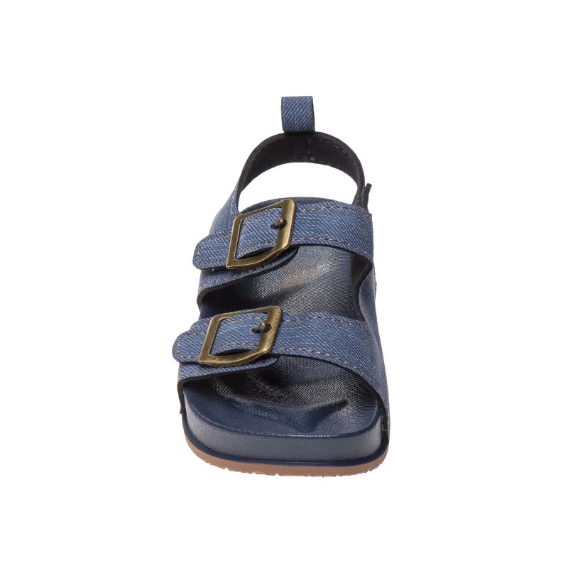 Rugged Bear Hook and Loop Girls' Boys' Footbed Sandals with Buckle Detail - Casual, Flat, Open Toe, Lightweight Summer Shoes (Toddler), 5 of 6