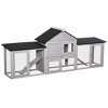 Wooden Rabbit Hutch Pet Playpen House Enclosure Large Outdoor Bunny With Double Side Ramp,For Guinea Pig Chicken Duck And Small Animals-Cuddlewood - 3 of 4