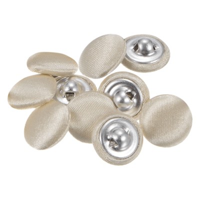 Unique Bargains Blouses Sweater Round Aluminum Cotton Fabric Cloth Covered Buttons 10 Pcs