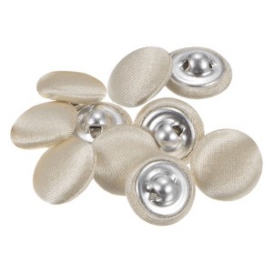 Unique Bargains Blouses Sweater Round Aluminum Cotton Fabric Cloth Covered Buttons 10 Pcs - 1 of 4