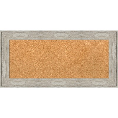Natural Cork Board with Crackled Metallic Frame, 35" x 17"