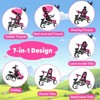 Acekool  Foldable Toddler Tricycle Stroller with Reversible Seat, Adjustable Push Handle, Canopy, Basket & Cup Holder - 2 of 4