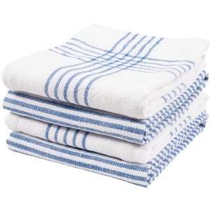 KAF Home Set of 4 Monaco Relaxed Casual Slubbed Kitchen Towel | 100% Cotton Farmhouse Dish Towel, 18 x 28 Inches | Set of 4 - 1 of 3
