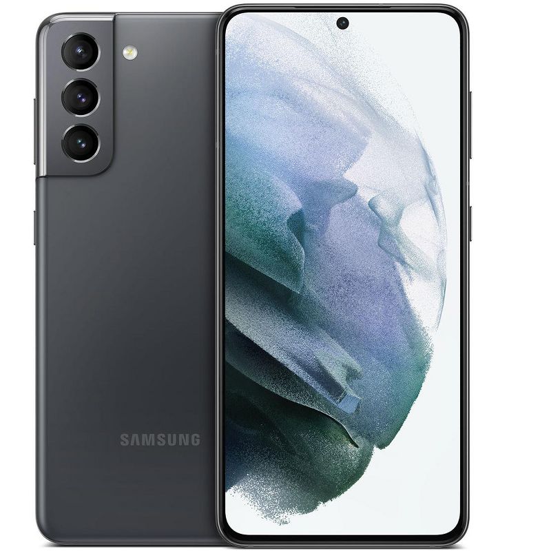 Manufacturer Refurbished Samsung Galaxy S21 5G G991U (Fully Unlocked) 128GB Phantom Gray (Grade A), 1 of 5