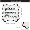 AuldHome Design Please Remove Your Shoes Black and White Cast Iron Sign: Rustic Farmhouse Metal Plaque - 3 of 4