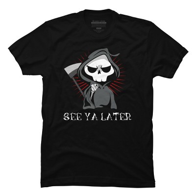 Men's Design By Humans See Ya Later Halloween T Shirt By thebeardstudio T-Shirt