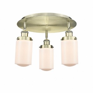 Dover - 3 Light Flush Mount In Art Deco Style-10 Inches Tall and 16.25 Inches Wide - 1 of 1