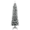 Aghana Digitals 94.5 in Pre-lit Artificial Christmas Tree with Warm White LED Lights, Flocked Snow, - 3 of 4