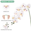 Unique Bargains Artificial Orchid Flowers Nine-headed Large Faux Phalaenopsis Silk Bouquets Real Touch 37 Inch - 2 of 4