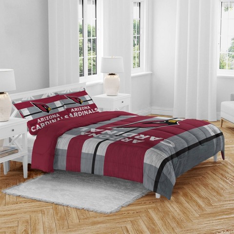 NFL Arizona Cardinals Heathered Stripe Queen Bed in a Bag - 3pc