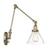 Savoy House Drake 1 - Light Swing Arm Lamp in  Warm Brass - 3 of 4