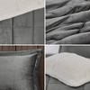 Sapphtopaz Bedding Quilt Set Solid Print Down Alternative Cozy Berber Solid Reversible Quilt Set with Throw Pillow 4 Piece - 2 of 4