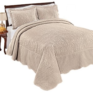 Collections Etc Leaf Print Oversized Bedspread - 1 of 3