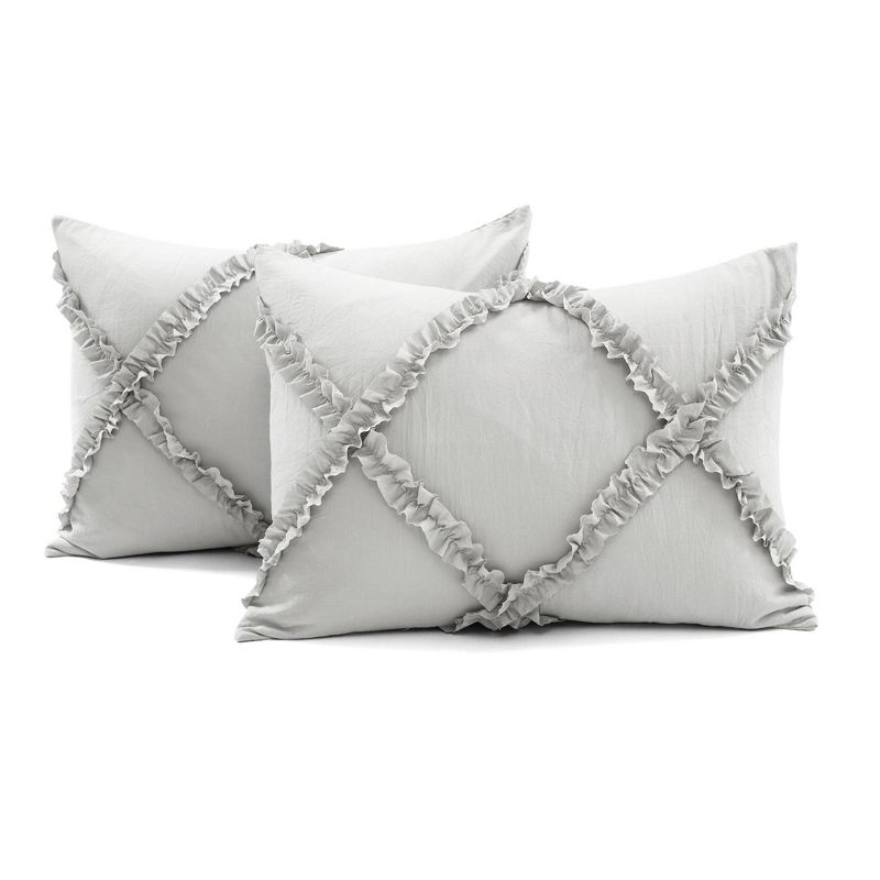 Ruffle Diamond Comforter Set - Lush Décor, 5 of 8
