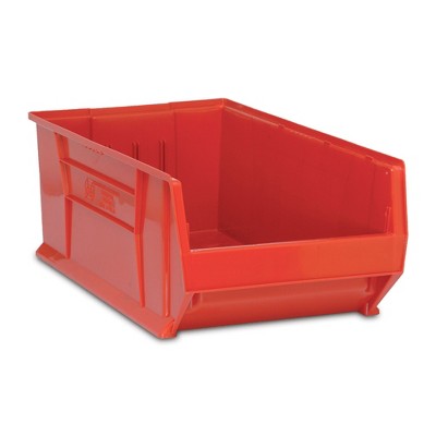 Quantum Storage Systems Hulk 30" Container, 29-7/8"L X 16-1/2"W X 15"H, Stackable, Polypropylene, Red, Made In Usa