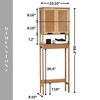 Evideco French Home Goods Over The Toilet Storage Cabinet Bathroom Mahe Bamboo - Wood - 3 of 4