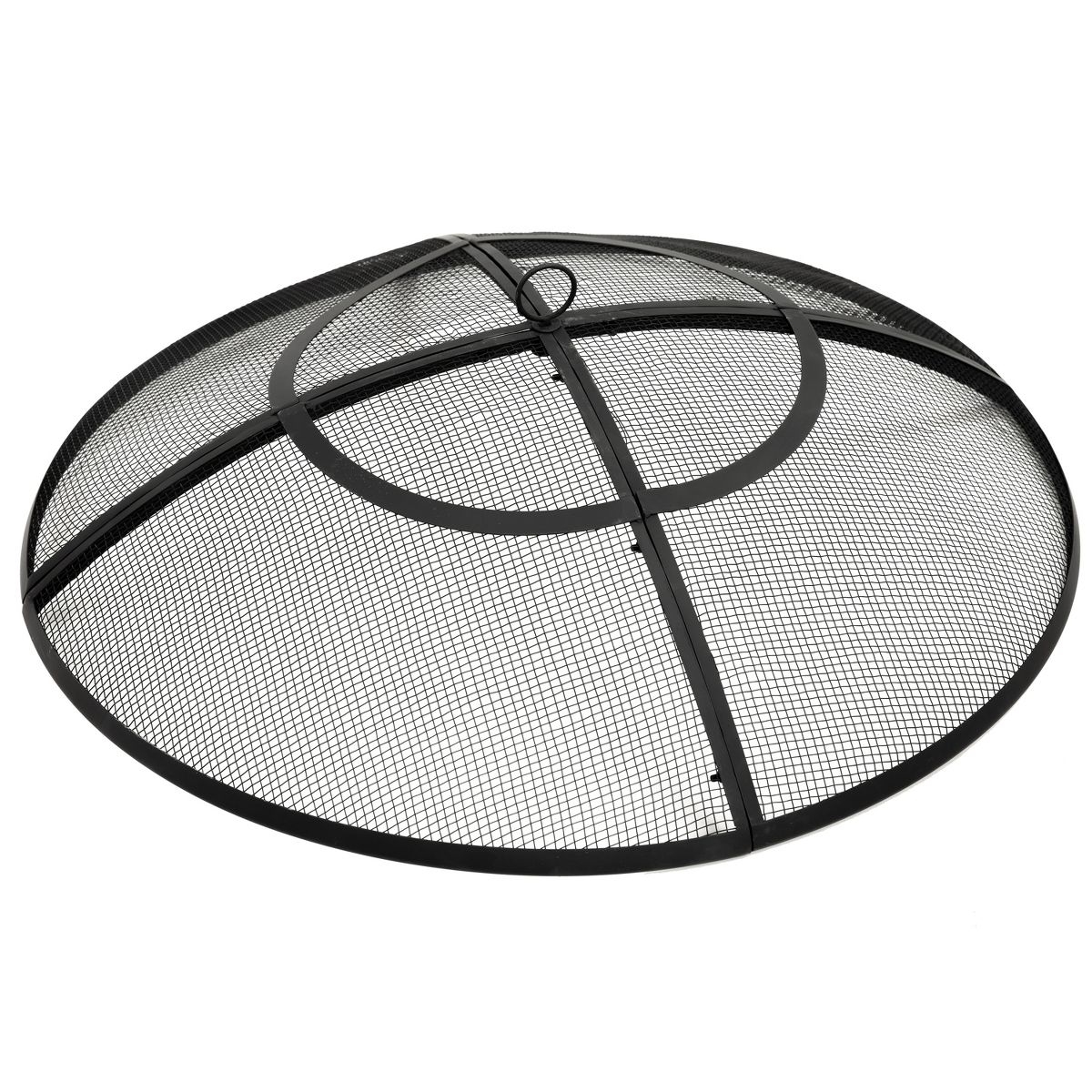 Sunnydaze Black Steel Mesh Round Spark Screen