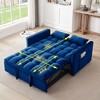 NicBex Convertible Sofa Bed Loveseat Couch with Storage & Detachable Backs,Upholstered Velvet Sleeper Sofa for Living Room,Bedroom - 4 of 4