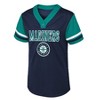 MLB Seattle Mariners Girls' Henley Team Jersey - 2 of 3
