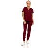MediChic Scrubs for Women's V-Neck Scrub Set with Six Pocket Cargo Jogger Pants with 4-Way Stretch - 2 of 4