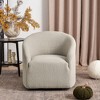 KINWELL Boucle Upholstered Swivel Barrel Accent Armchair - 2 of 4