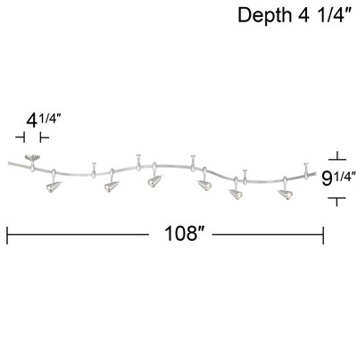 Pro Track 6-Light Brushed Nickel LED Monorail Track Fixture