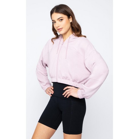 Target cropped zip online up hoodie