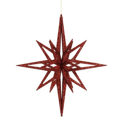 Vickerman 3D Glitter Star Ornament